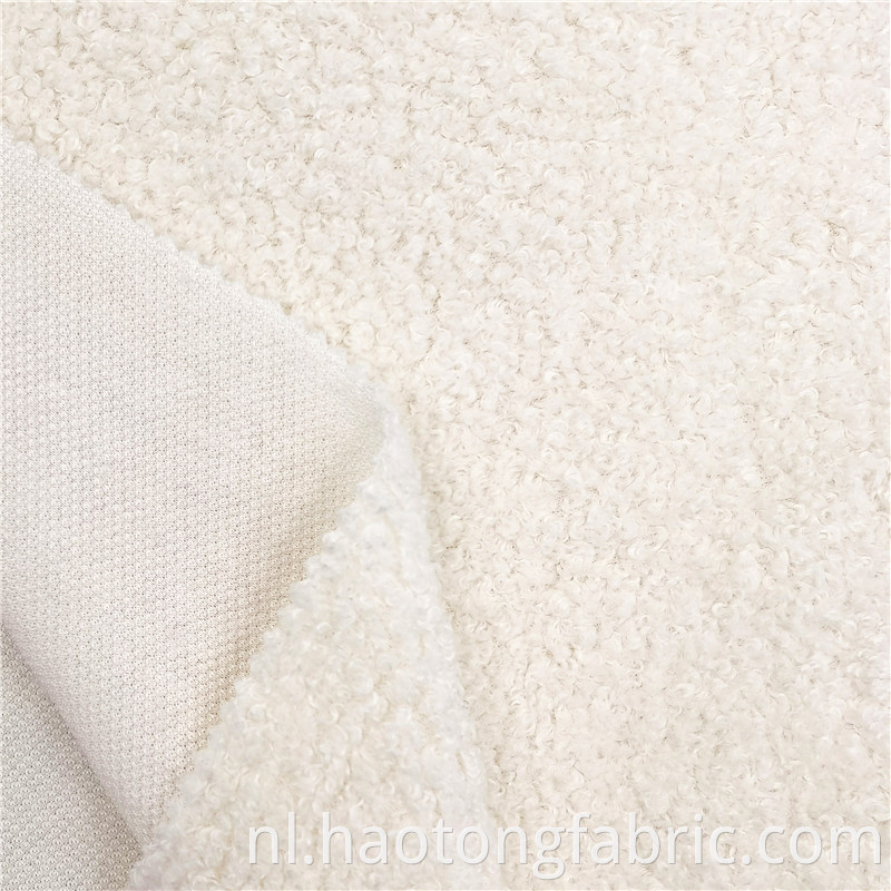 Hot Sale Polyester White Mohair Knitted Coat Fabrics